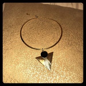 Chocker style gold necklace